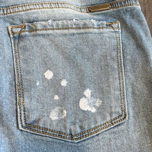 KanCan Cut Off Denim Jean Shorts, Light Wash, Destroyed, Women’s Size M - Picture 5 of 7